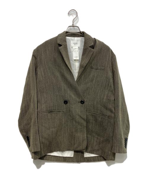 Ameri（アメリ）AMERI (アメリ) CONVERTIBLE HERRINGBONE JACKET ベージュ サイズ:Sの古着・服飾アイテム