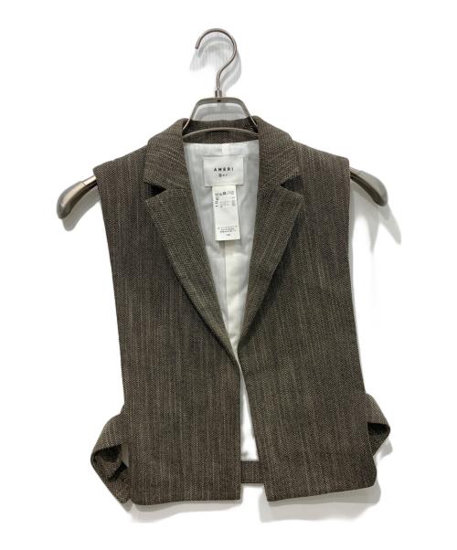 Ameri（アメリ）AMERI (アメリ) CONVERTIBLE HERRINGBONE JACKET ベージュ サイズ:Sの古着・服飾アイテム
