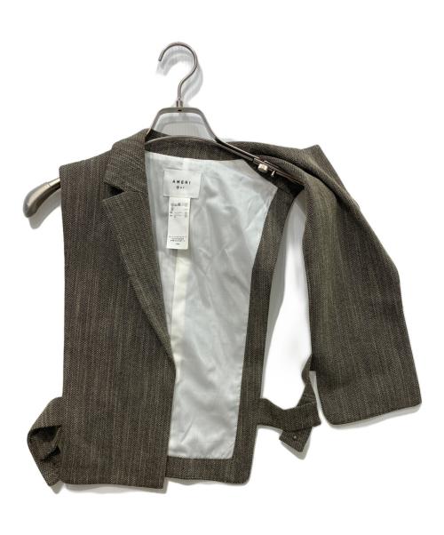 Ameri（アメリ）AMERI (アメリ) CONVERTIBLE HERRINGBONE JACKET ベージュ サイズ:Sの古着・服飾アイテム