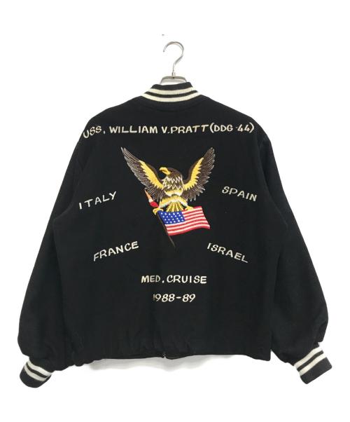 VINTAGE MILITARY（ヴィンテージ ミリタリー）VINTAGE MILITARY (ヴィンテージ ミリタリー) スーベニアジャケット ブラック サイズ:FREEの古着・服飾アイテム