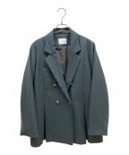 HAREハレ）の古着「タックプリーツメタルボタンジャケット」｜グレー