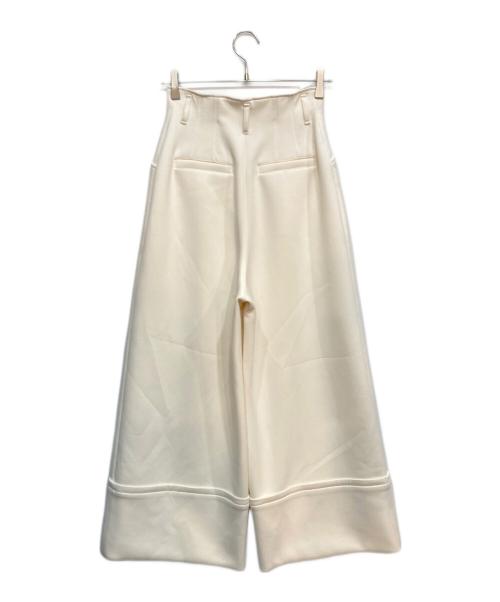 LANVIN en Bleu（ランバンオンブルー）LANVIN en Bleu (ランバンオンブルー) ダンボールニットパンツ ホワイト サイズ:36の古着・服飾アイテム