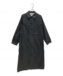 DRIES VAN NOTEN（ドリスヴァンノッテン）の古着「ドットステンカラーコート」｜ブラック