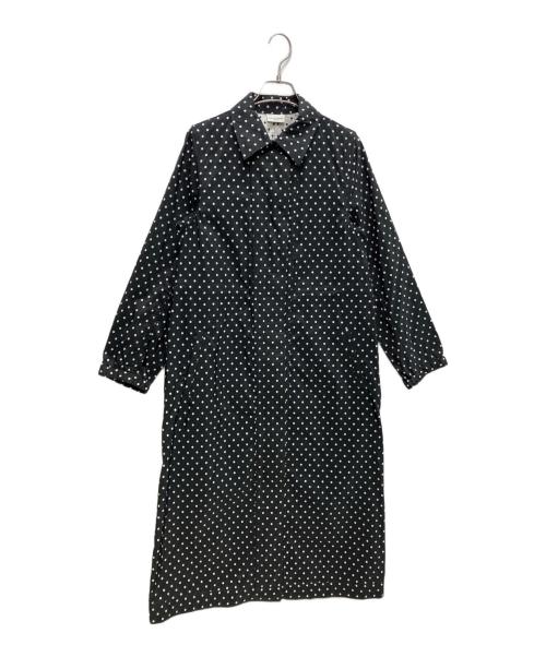 DRIES VAN NOTEN（ドリスヴァンノッテン）DRIES VAN NOTEN (ドリスヴァンノッテン) ドットステンカラーコート ブラック サイズ:36の古着・服飾アイテム
