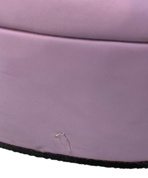 DRIES VAN NOTEN（ドリスヴァンノッテン）DRIES VAN NOTEN (ドリスヴァンノッテン) チャンキープラットフォームパテントブーツ グレー×パープル サイズ:SIZE 35の古着・服飾アイテム