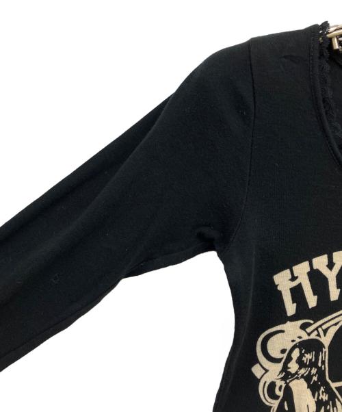 Hysteric Glamour（ヒステリックグラマー）Hysteric Glamour (ヒステリックグラマー) ロングスリーブカットソー ブラック サイズ:Freeの古着・服飾アイテム