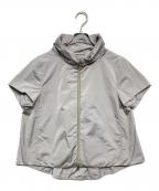 HERNOヘルノ）の古着「Short sleeve grey nylon jacket」｜ライトグレー