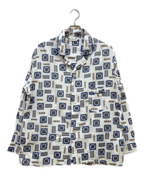 Sears（シアーズ）Sears (シアーズ) 総柄パジャマシャツ ホワイト サイズ:42の古着・服飾アイテム