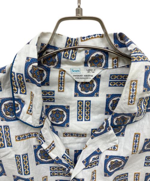 Sears（シアーズ）Sears (シアーズ) 総柄パジャマシャツ ホワイト サイズ:42の古着・服飾アイテム