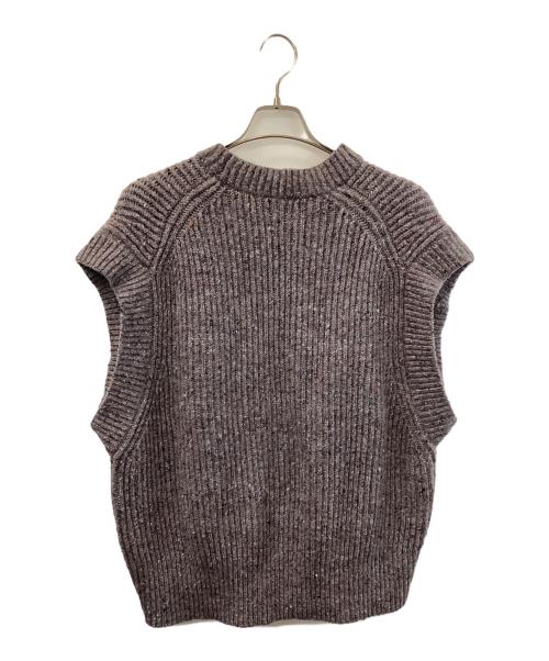 GALERIE VIE（ギャルリーヴィー）GALERIE VIE (ギャルリーヴィー) ネップツイード クルーネックベスト グレー サイズ:Sの古着・服飾アイテム