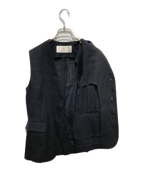 Whim Gazette（ウィムガゼット）Whim Gazette (ウィムガゼット) ジュートライクジレ ブラック サイズ:FREEの古着・服飾アイテム