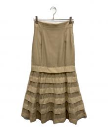 Whim Gazette（ウィムガゼット）の古着「オーガンジーマーメイドスカート」｜ベージュ