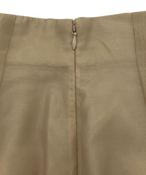 Whim Gazette（ウィムガゼット）Whim Gazette (ウィムガゼット) オーガンジーマーメイドスカート ベージュ サイズ:36の古着・服飾アイテム