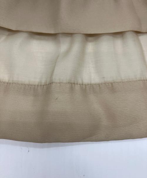 Whim Gazette（ウィムガゼット）Whim Gazette (ウィムガゼット) オーガンジーマーメイドスカート ベージュ サイズ:36の古着・服飾アイテム