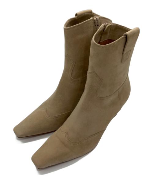 PELLICO（ペリーコ）PELLICO (ペリーコ) DAMA ウエスタンショートブーツ ベージュ サイズ:35 1/2の古着・服飾アイテム