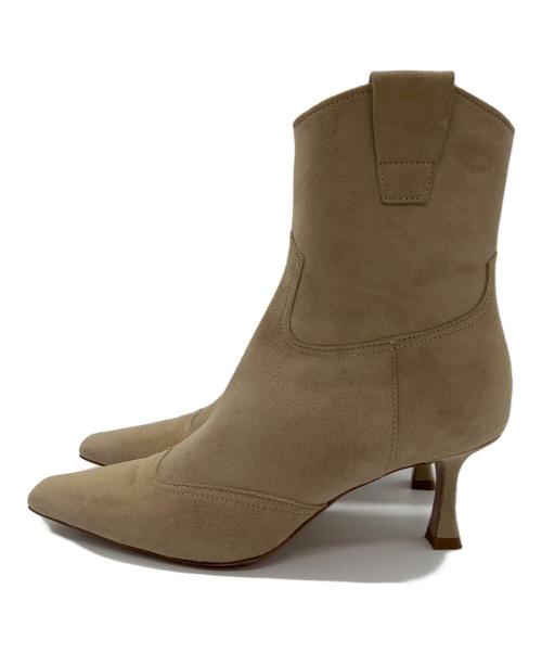 PELLICO（ペリーコ）PELLICO (ペリーコ) DAMA ウエスタンショートブーツ ベージュ サイズ:35 1/2の古着・服飾アイテム