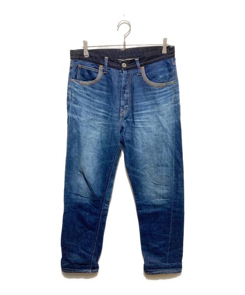 COMME des GARCONS HOMME（コムデギャルソン オム）COMME des GARCONS HOMME (コムデギャルソン オム) AD2015 ウェスト切替コットンパンツ インディゴ サイズ:Mの古着・服飾アイテム