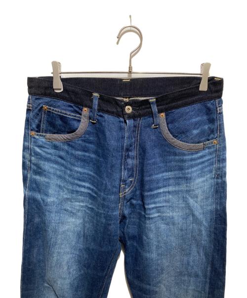 COMME des GARCONS HOMME（コムデギャルソン オム）COMME des GARCONS HOMME (コムデギャルソン オム) AD2015 ウェスト切替コットンパンツ インディゴ サイズ:Mの古着・服飾アイテム