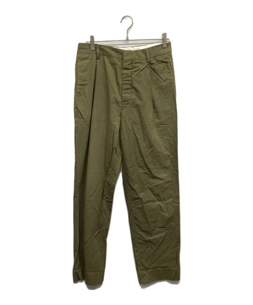 LEMAIRE（ルメール）LEMAIRE (ルメール) タックパンツ カーキ サイズ:46の古着・服飾アイテム