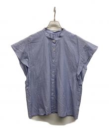 Spick and Span（スピック＆スパン）の古着「Spick and Span フレアスリーブエアリーブラウス」｜ブルー