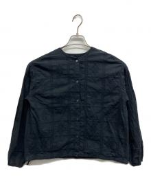 KAGURE（カグレ）の古着「クロスステッチドロストブラウス」｜ブラック