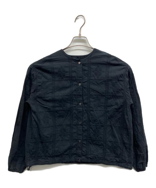 KAGURE（カグレ）KAGURE (カグレ) クロスステッチドロストブラウス ブラック サイズ:Freeの古着・服飾アイテム