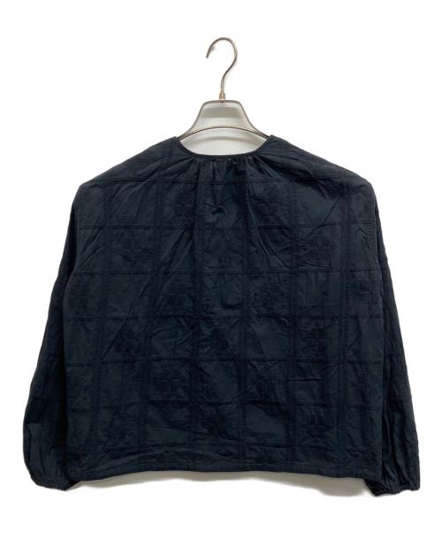 KAGURE（カグレ）KAGURE (カグレ) クロスステッチドロストブラウス ブラック サイズ:Freeの古着・服飾アイテム