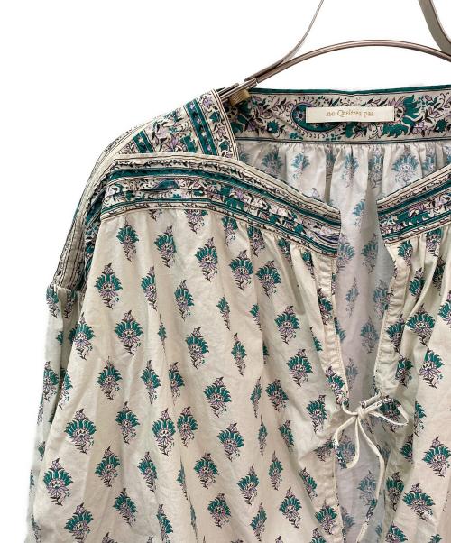 ne quittez pas（ヌキテパ）ne quittez pas (ヌキテパ) Poplin Paisley Print Ribbon Blouse ベージュ サイズ:Freeの古着・服飾アイテム