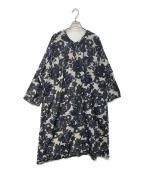 plantationプランテーション）の古着「レイヤーフラワーJQワンピース」｜ネイビー