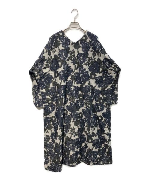 plantation（プランテーション）plantation (プランテーション) レイヤーフラワーJQワンピース ネイビー サイズ:Ｍの古着・服飾アイテム