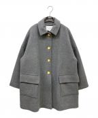 CADUNEカデュネ）の古着「ステンカラーメルトンコート」｜グレー