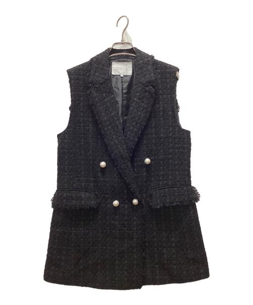 ARPEGE STORY（アルページュストーリー）Arpege story (アルページュストーリー) ツイードテーラージレ ブラック サイズ:2の古着・服飾アイテム