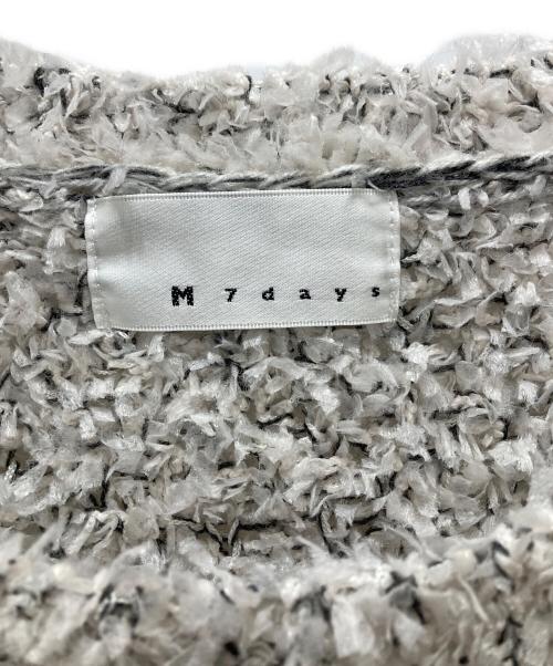 M7days（エムセブンデイズ）M7days (エムセブンデイズ) リボンヤーンニットトップス グレー サイズ:Freeの古着・服飾アイテム