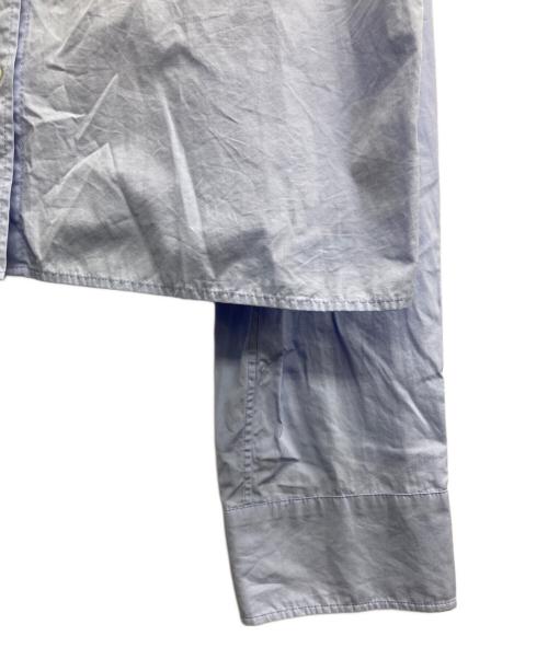 EVERYDAY I LIKE.（エヴリデイ アイ ライク）EVERYDAY I LIKE. (エヴリデイ アイ ライク) Cropped BD シャツ ブルー サイズ:FREEの古着・服飾アイテム