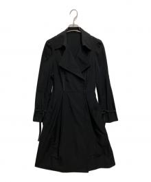 FOXEY NEWYORK（フォクシーニューヨーク）の古着「ストレッチ タフタ トレンチコート」｜ブラック