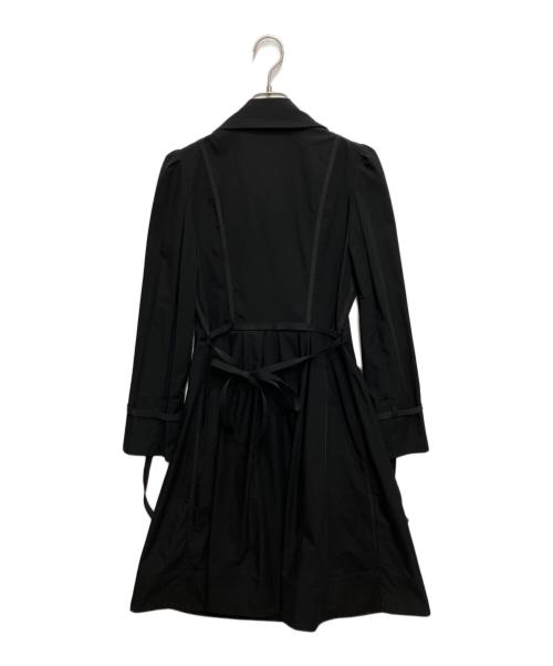 FOXEY NEWYORK（フォクシーニューヨーク）FOXEY NEWYORK (フォクシーニューヨーク) ストレッチ タフタ トレンチコート ブラック サイズ:40の古着・服飾アイテム