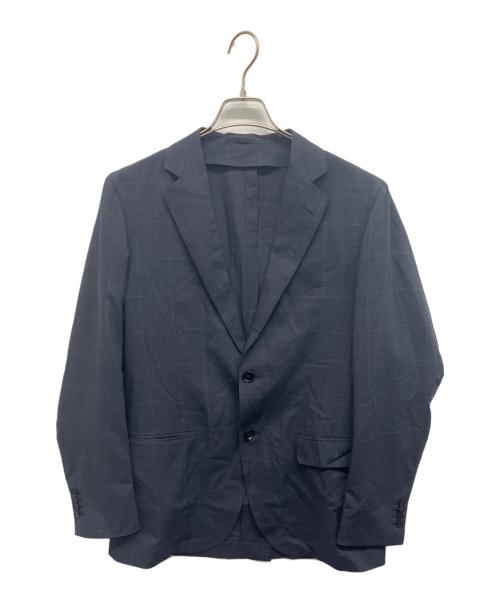 TOMORROW LAND PILGRIM（トゥモローランド ピルグリム）TOMORROW LAND PILGRIM (トゥモローランド ピルグリム) ERMENEGILDO ZEGNA (エルメネジルド・ゼニア) 2Bシルクブレンドセットアップスーツ ネイビー サイズ:48の古着・服飾アイテム