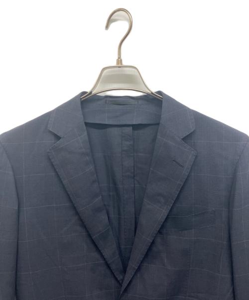 TOMORROW LAND PILGRIM（トゥモローランド ピルグリム）TOMORROW LAND PILGRIM (トゥモローランド ピルグリム) ERMENEGILDO ZEGNA (エルメネジルド・ゼニア) 2Bシルクブレンドセットアップスーツ ネイビー サイズ:48の古着・服飾アイテム