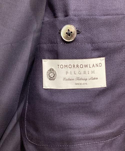 TOMORROW LAND PILGRIM（トゥモローランド ピルグリム）TOMORROW LAND PILGRIM (トゥモローランド ピルグリム) ERMENEGILDO ZEGNA (エルメネジルド・ゼニア) 2Bシルクブレンドテーラードジャケット ネイビー サイズ:48の古着・服飾アイテム