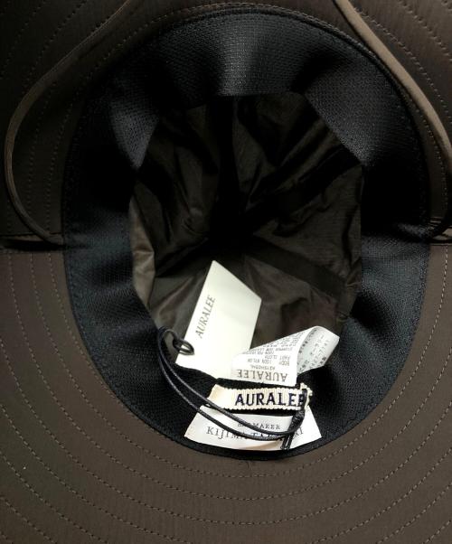 AURALEE（オーラリー）AURALEE (オーラリー) KIJIMA TAKAYUKI (キジマタカユキ) HIGH COUNT LIGHT NYLON LONG BRIM HAT ブラウンの古着・服飾アイテム