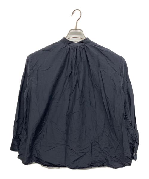 Spick and Span（スピック＆スパン）Spick and Span (スピック＆スパン) コットンシルクギャザーシャツ ネイビー サイズ:Freeの古着・服飾アイテム