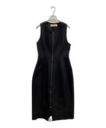 MARNI（マルニ）の古着「フロントジップノースリーブワンピース」｜ブラック