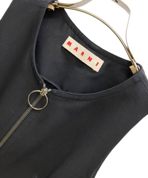 MARNI（マルニ）MARNI (マルニ) フロントジップノースリーブワンピース ブラック サイズ:38の古着・服飾アイテム