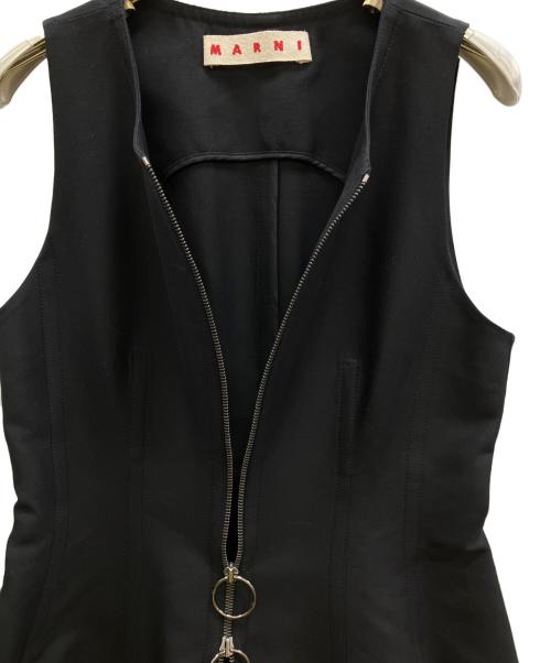MARNI（マルニ）MARNI (マルニ) フロントジップノースリーブワンピース ブラック サイズ:38の古着・服飾アイテム