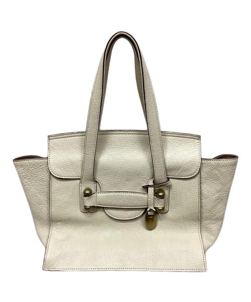 TOFF&LOADSTONE（トフアンドロードストーン）TOFF&LOADSTONE (トフアンドロードストーン) レザーハンドバッグ アイボリーの古着・服飾アイテム