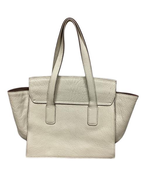 TOFF&LOADSTONE（トフアンドロードストーン）TOFF&LOADSTONE (トフアンドロードストーン) レザーハンドバッグ アイボリーの古着・服飾アイテム