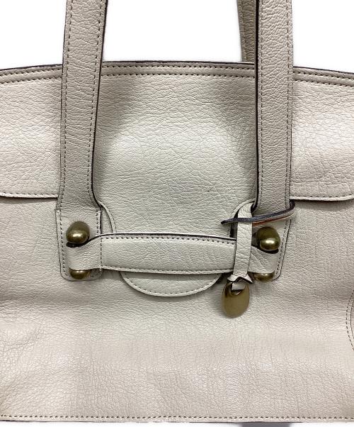 TOFF&LOADSTONE（トフアンドロードストーン）TOFF&LOADSTONE (トフアンドロードストーン) レザーハンドバッグ アイボリーの古着・服飾アイテム