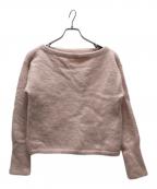 uncraveアンクレイヴ）の古着「アルパカ混ボートネックニット」｜ピンク