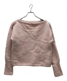 uncrave（アンクレイヴ）の古着「アルパカ混ボートネックニット」｜ピンク