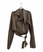 RICK OWENSリックオウエンス）の古着「Short Trench」｜ベージュ